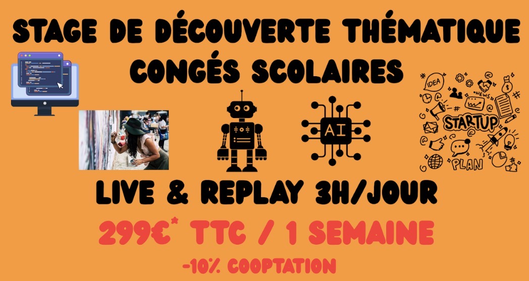 Stage de découverte thématique - tarifs SchoolBooster